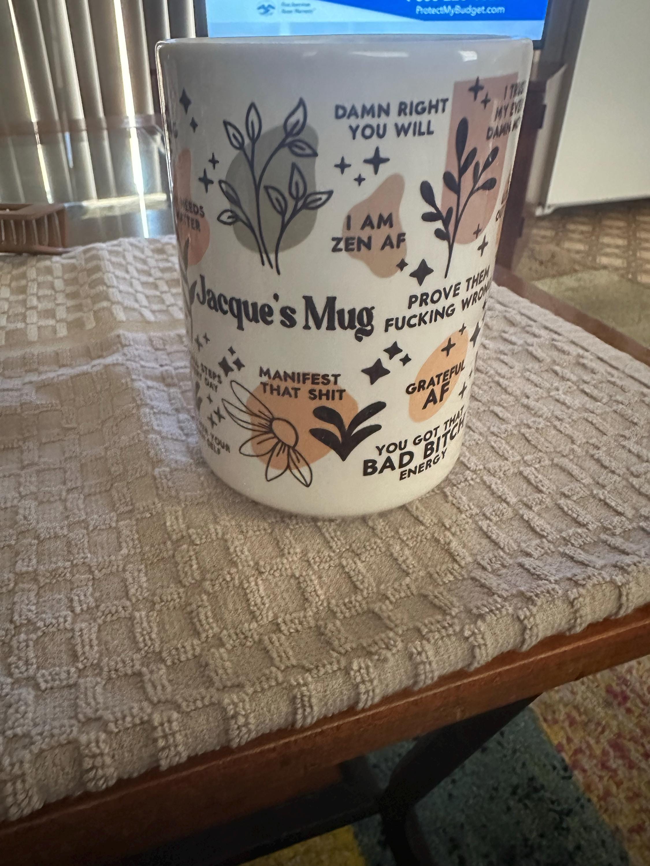 Mental Health mug Daily Affirmations Glass cup 15oz  Daily affirmations mug gift for her best friend tumbler Mental health giftful mug
