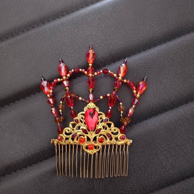 アラベスクモティーフのバレエテティアラ（No195） Headpiece for Ballerina Dancer, Ballet Variation Tiara, Gold