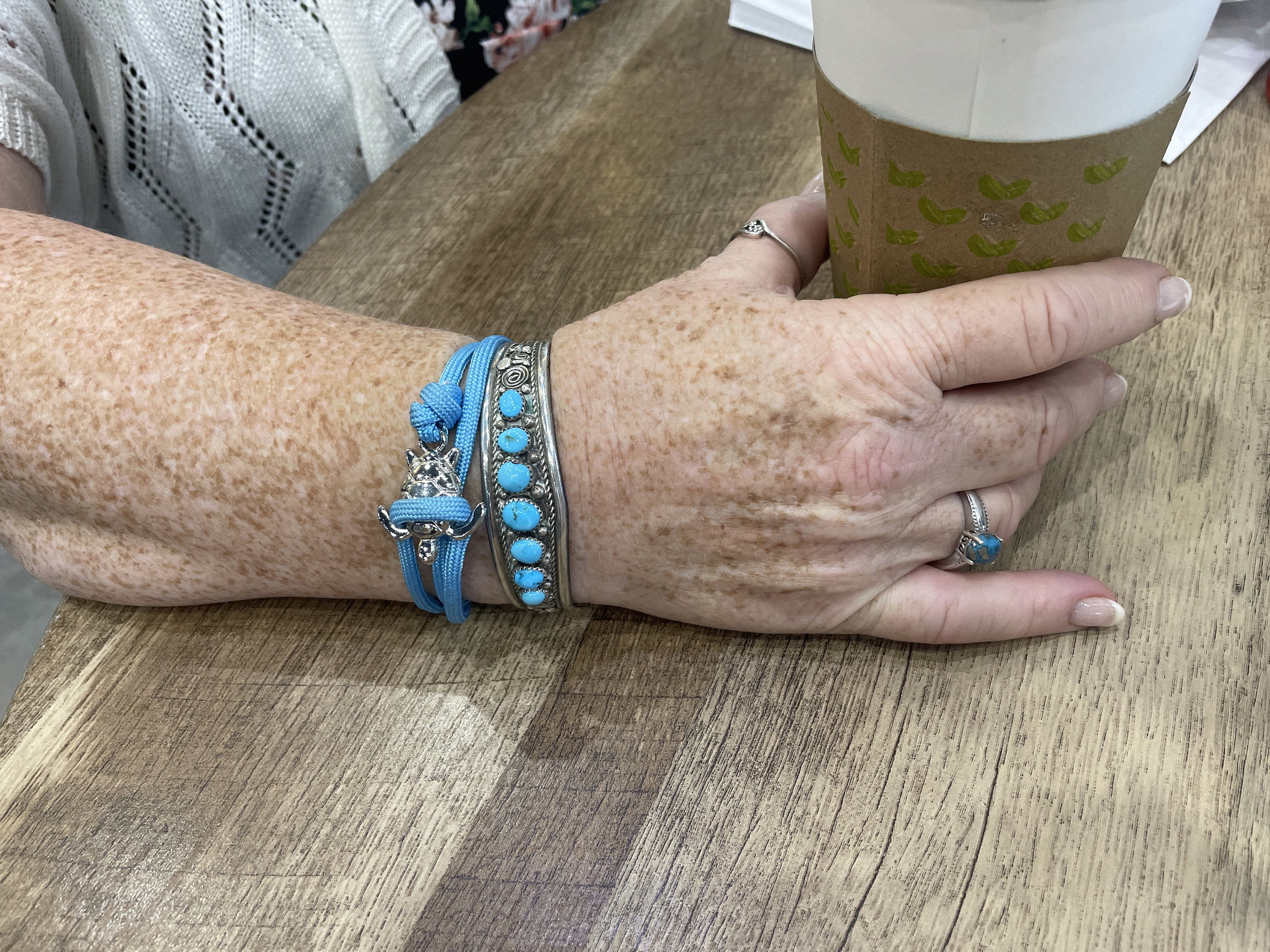 Sky Blue Rope Sea Turtle Bracelet –Coastal Jewelry, Beach Accessories, Ocean-Inspired, Nautical Charm, Handmade Summer Bracelet, Marine Gift