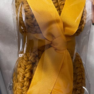 Chunky Wool Blend Crochet Winter Scarf - Mustard Yellow - Etsy