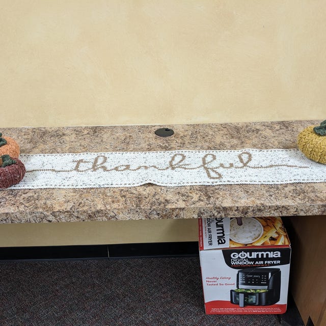 A customer's finished Thankful Table Runner Crochet Pattern