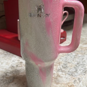 Pink, White, and Silver Milkyway Stanley Tumbler MADE TO ORDER 
