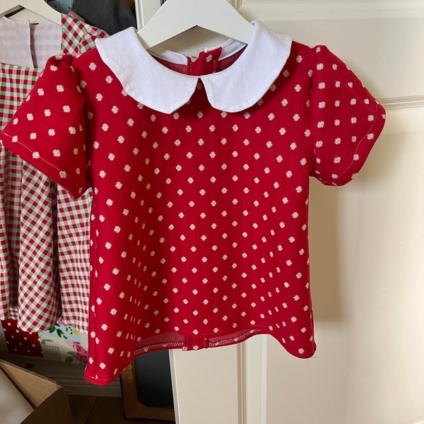 Baby Blouse PDF Sewing Pattern – Instant Download – Peter Pan Collar ...