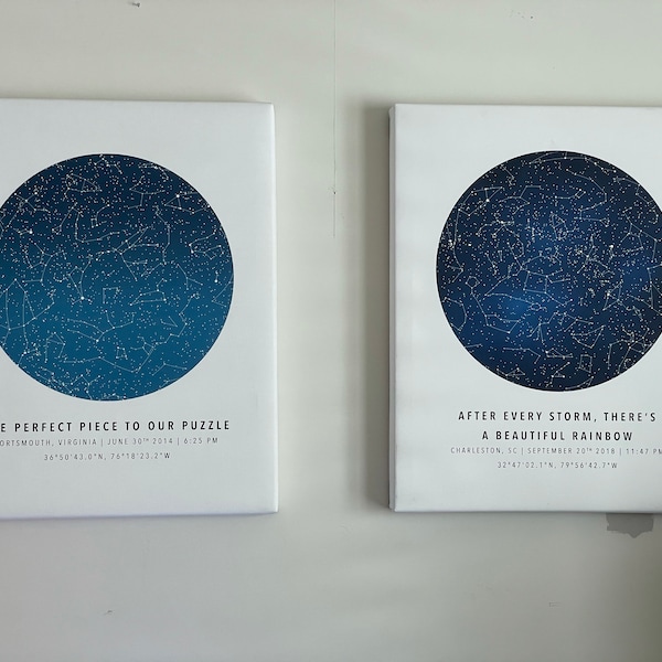 DIGITAL DOWNLOAD - Custom Star Map, Constellation Chart, Map of the ...