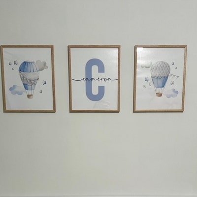 Custom Airplane Wall Art, Set of 3, Boy Nursery Decor, Airplane Name ...