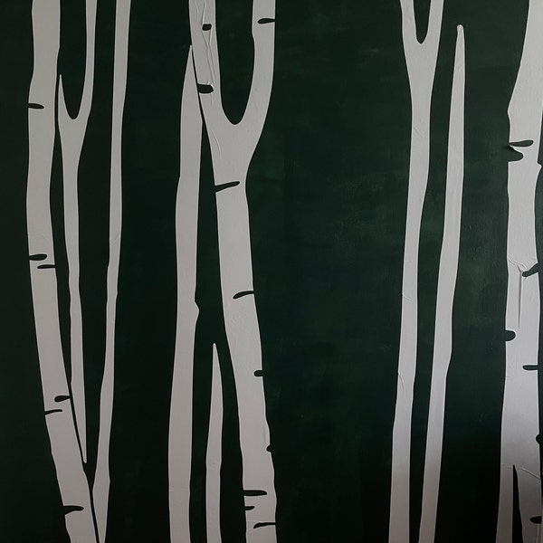 Large Wall Birch Tree Decal Forest Kids Vinyl Sticker Removable (9 ...