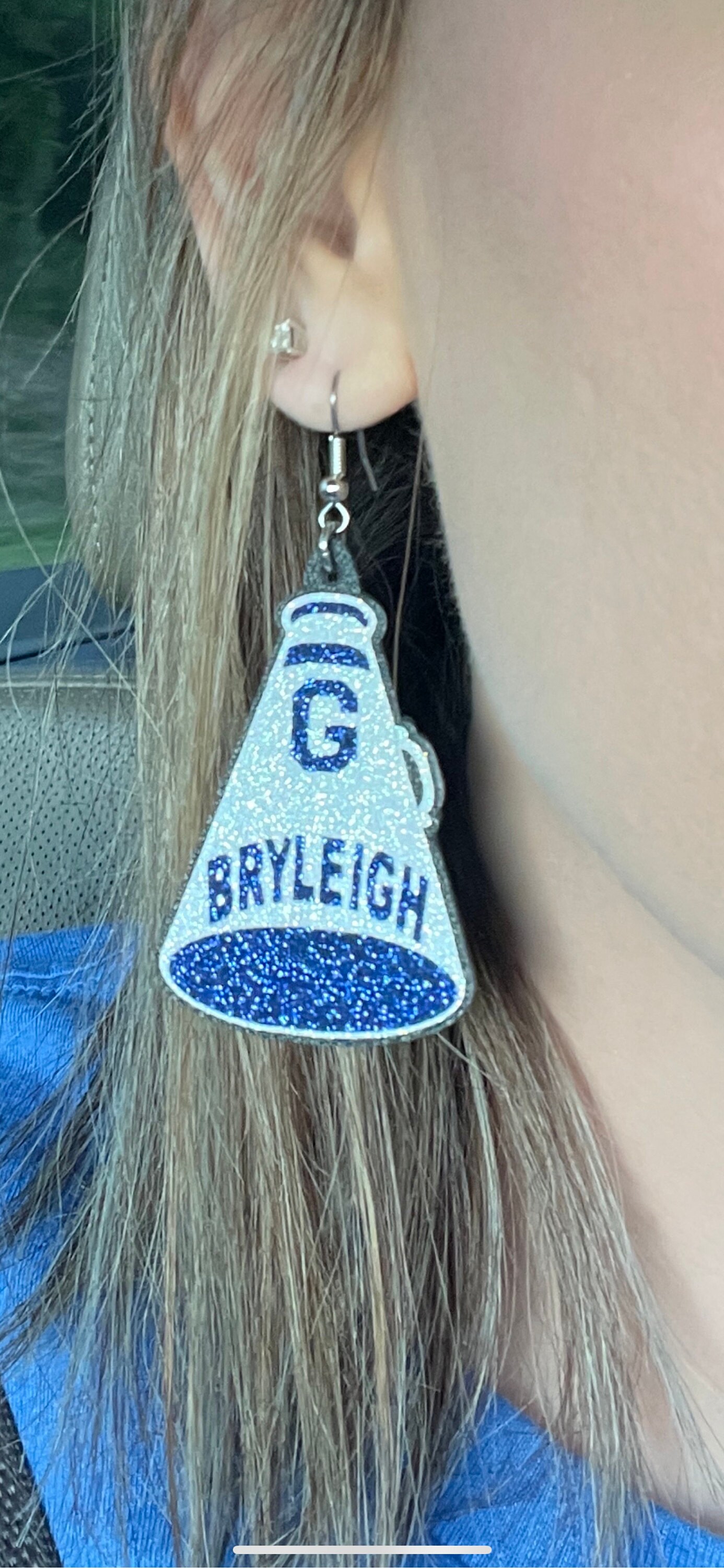 Custom Cheer Earrings Megaphone Earrings