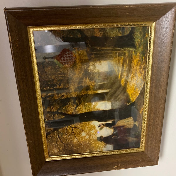 A Romantic Walk #240 | Vintage Framed Wall Art Paintings | Antique Art ...