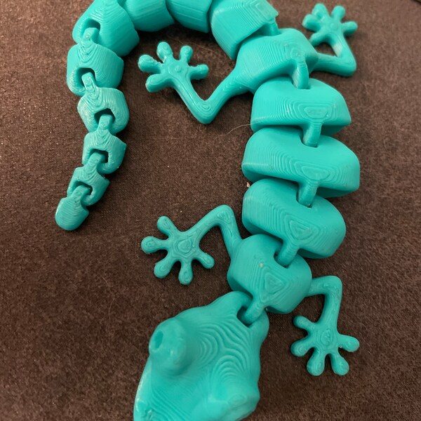 Lizard Fidget Springy Fidget Toy | 3D Printed Articulated Lizard | Multi-colored Gecko - Etsy