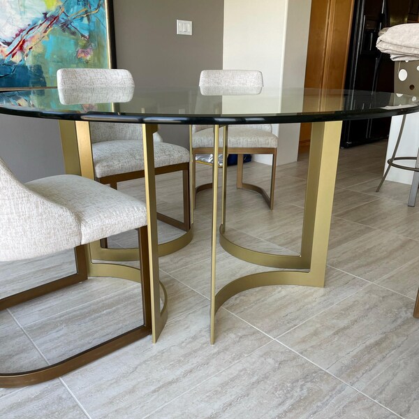 Metal Dining Table Legs (set of 2). Stainless Steel Table Legs. Table ...