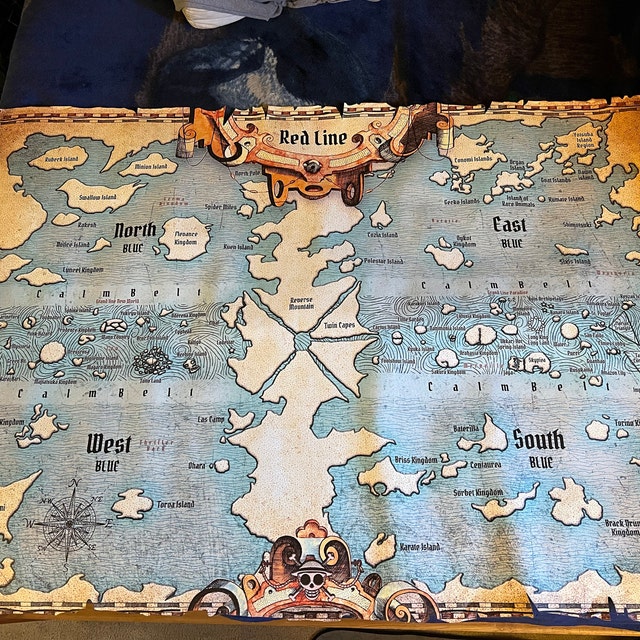 The World Map in One Piece's Huge Realm, by The Promised Neverland  Merchandise Store