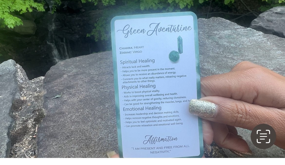 Intuitive 60 Card Crystal Deck - Made By Rachel - Healing Information Cards- Used like Tarot, Oracle or Angel Cards