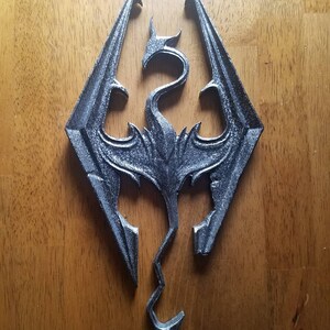 Skyrim Dragon Wall Hanger Etsy