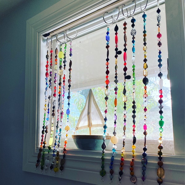 Bead Curtains for Window Bohemian Sun Catcher Colorful Authentic ...