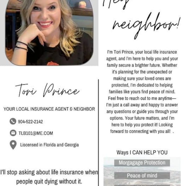 Insurance Broker Agent Introduction Flyer Letter Neutral Color, Social ...