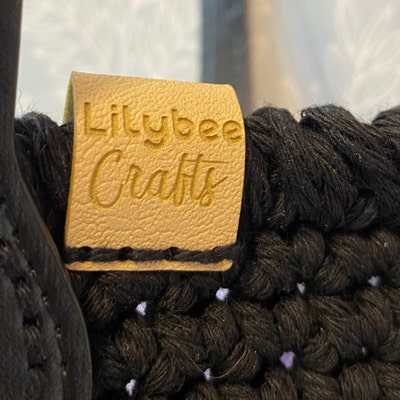 Custom Faux Leather Tags - Sew-On Rectangle Labels - 2 X 0.5 Inch For Handmade Projects 5 Sew On Labels / Rounded Corners