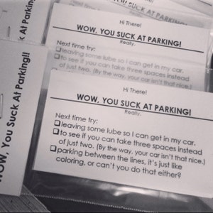 parking cards etsy