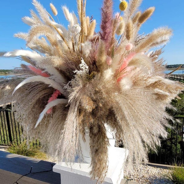 50 Stems Dried Grass Bundle, 22 ”dried Flowers and Grass,dried Flowers ...