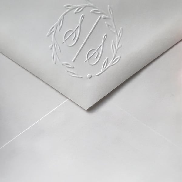 Custom Wedding Embosser| Initials Embosser Stamp| Personalized Wedding ...
