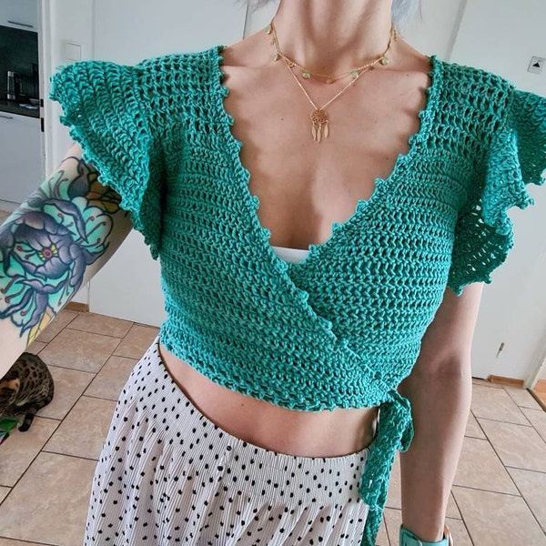 Wrapped Crochet Top