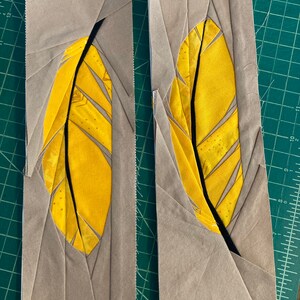 Feather Border- A Foundation Paper Pieced Quilt Block Pattern 3 X 12 ...