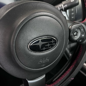 Steering Wheel Emblem Overlay Decal - Stars - Precision Cut - Any Color! Compatible with Subaru