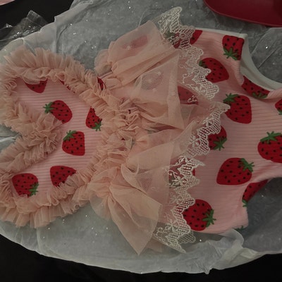 Cotton Stretch Zipper Footed Romper, Strawberry main image 1