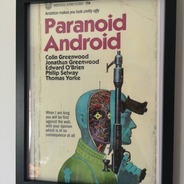 Android　Mashup　Science-fiction　Print　Novel　Etsy　Radiohead　paranoid