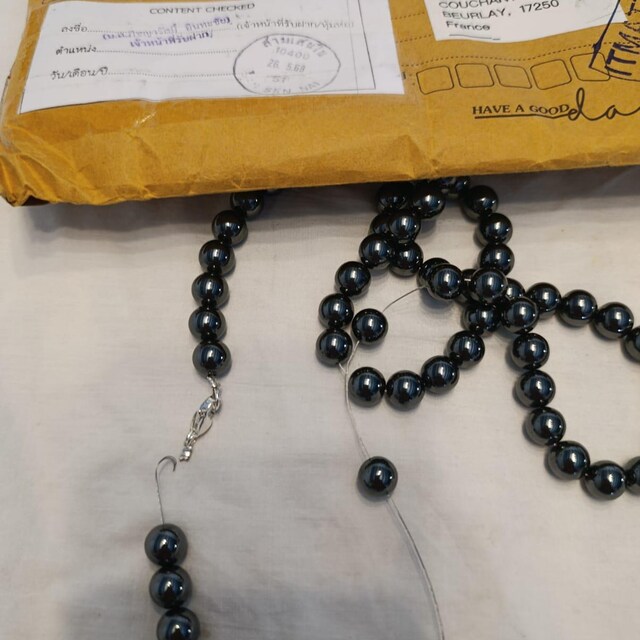 92 perline rotonde in ematite da 4/6 mm, per braccialetti non magnetici, in ematite, 38 cm