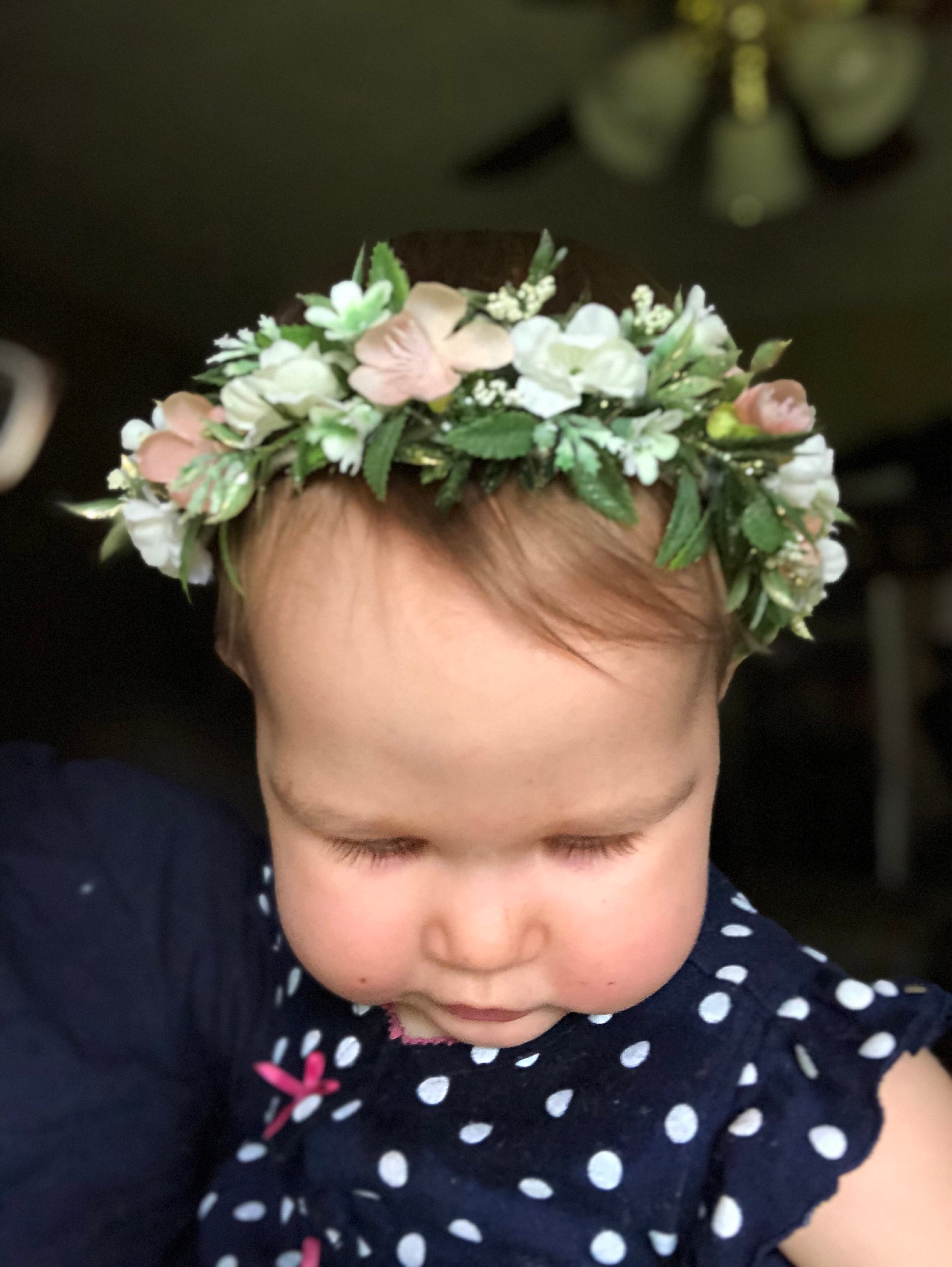 Flower Crown, Toddler Flower Crown, Newborn Flower Crown, Tieback