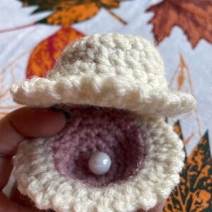 Shell With Pearl Crochet Pattern, Amigurumi Mussel With