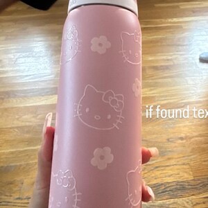 HK Owala 32oz Pink Water Bottle, Sanrio Inspired Hello Kitty