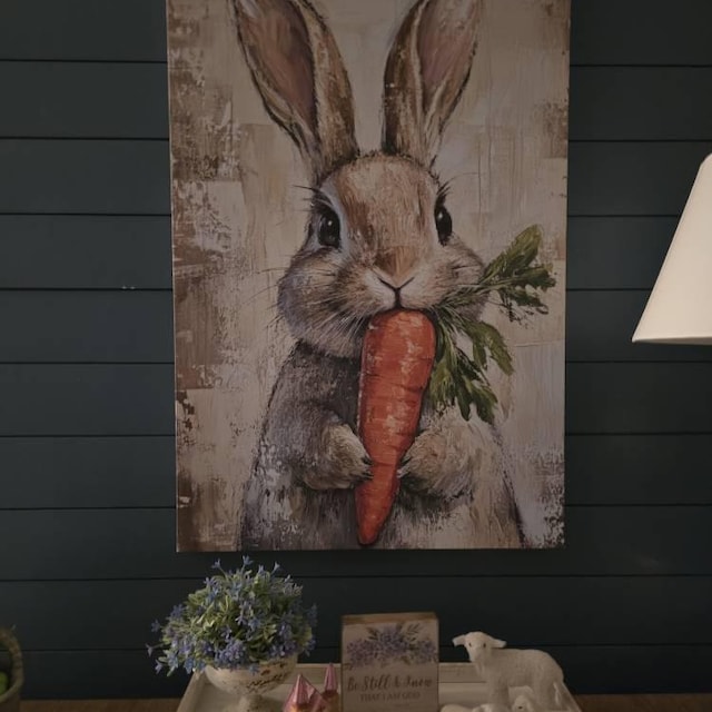  OriginalBashfulSunshineBunnyうさぎ Rustic Easter Bunny Garden Backdrop