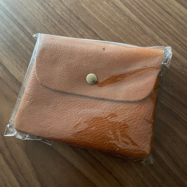 Small Leather Pouch Minimalist Wallet Womens Leather Coin