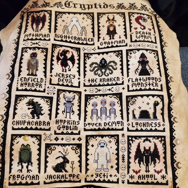 Cryptid Stitchalong (SAL) Cross Stitch Pattern - Mystery, Gothic ...