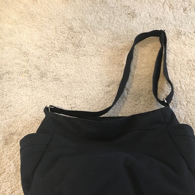 Black Canvas Zipper Crossbody Hobo Bag for Women , Personalize Gift Set ...