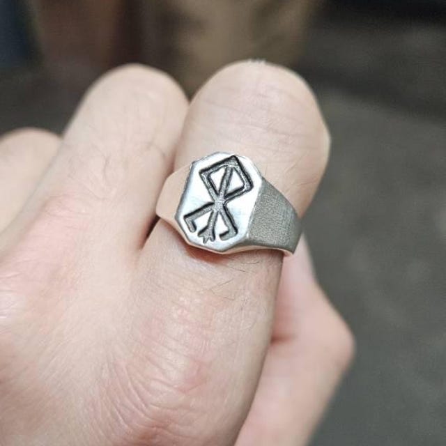 ☆nff☆ bold cross ring nff1 Retro Cross of Lorraine Stainless Steel Men's Ring - Rock