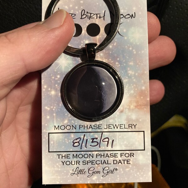 Custom Glow in the Dark Birth Moon Jewelry - Glowing Moon Phase ...