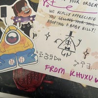 Baby Bill Cipher Holographic Sticker Gravity Falls Book of Bill - Etsy ...