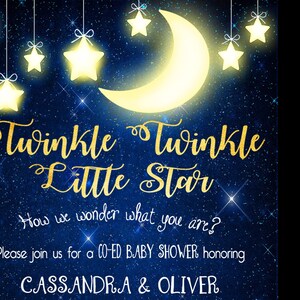 Twinkle Twinkle Little Star Baby Shower Invitationboy - Etsy