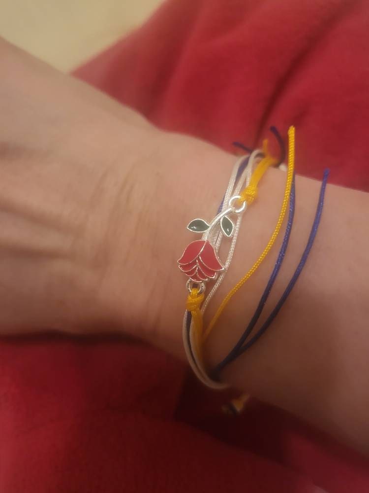 Beauty and the Beast Princess String Bracelet | Belle Rose Stack Wish Bracelet Gift for Girls | Party Favor Jewelry | Adjustable & Stackable