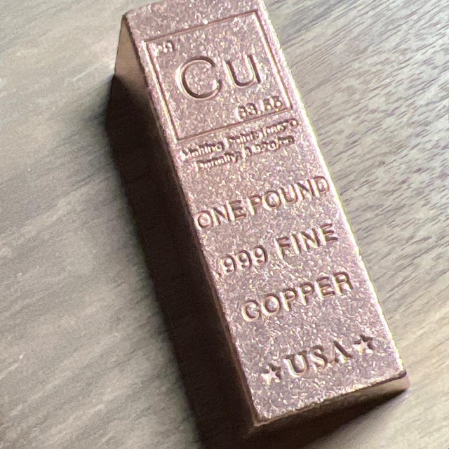 1 lb Copper Ingot .999 Fine Copper 16 oz copper bar Bullion - Etsy