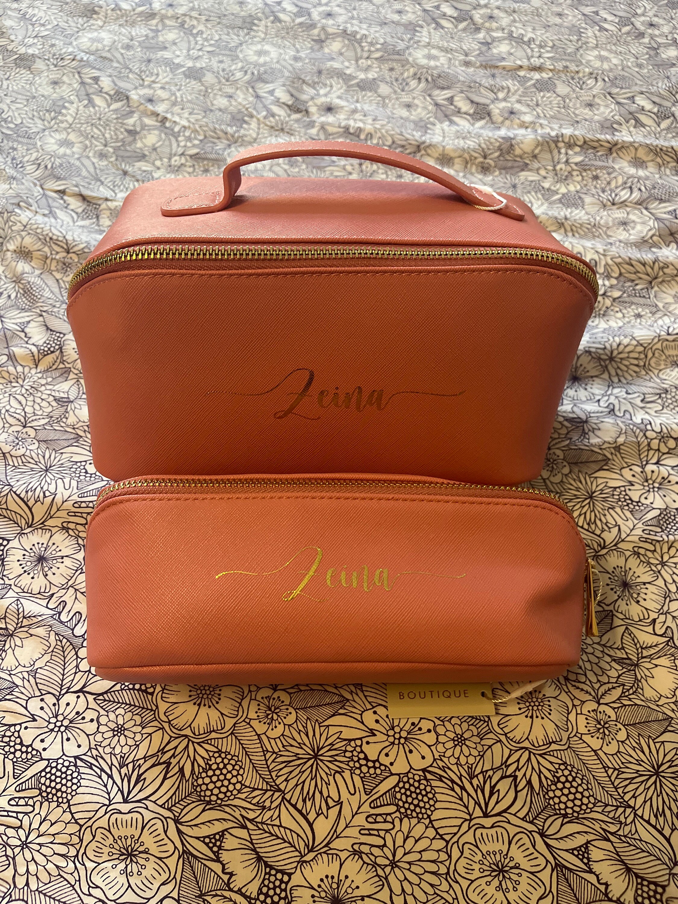 Personalisierte Monogramm Kosmetiktasche, personalisierte Schminktasche, personalisiertes Geschenk für sie, personalisiertes Geschenk für Brautjungfern, Makeup Organizer, Make-up