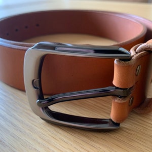 ONE Handmade Solid Full Grain Leather Strap With Brass Buckle - Etsy