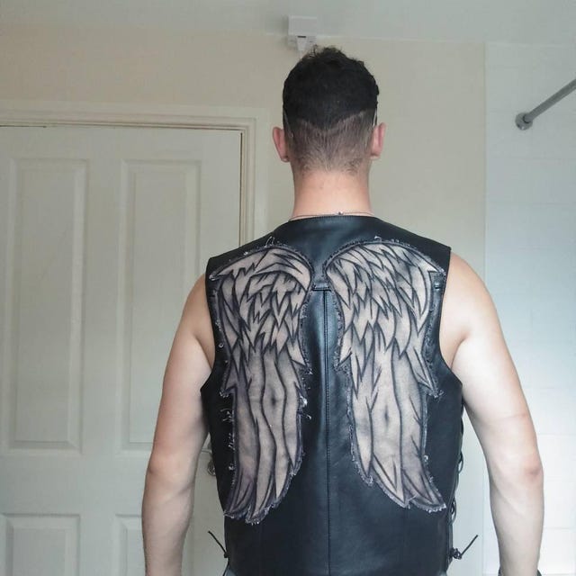 (希少)MASU 23AW ANGEL WING LEATHER VEST Amazon.com: MAXDUD Men's Leather Angel Wings Vest for Men