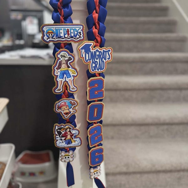 One Piece Graduation Lei Luffy Ribbon Lei - Etsy