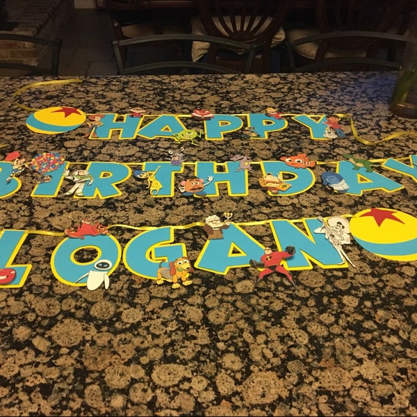 Pixar Birthday Banner/pixar Party/pixar Theme/pixar Decorations/pixar ...
