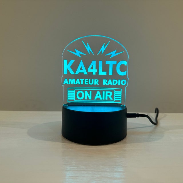 Lampe illusion LED 3D pour radio amateur - Gravure laser