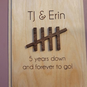 Personalized 5th Wood Wedding Anniversary Glass Ornament, 5th Wedding Anniversary Ornament, Wedding Anniversary Keepsake, 5th Wedding Gift