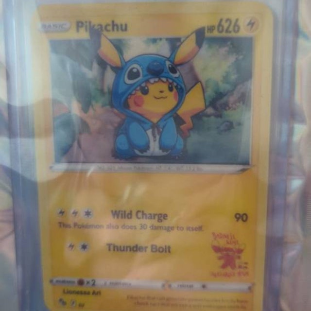 Pikachu Stitch Pokemon Card - Etsy